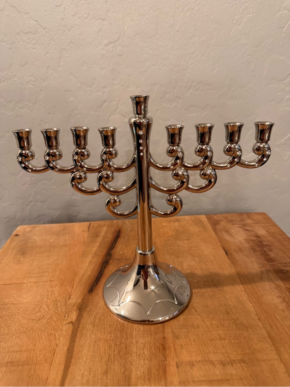 Hanukkah Menorah - with Swarovski crystals.